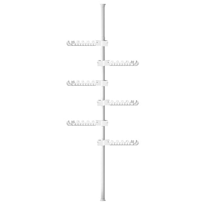 Telescopic 6-Tier Corner Clothes Drying Rack – Standing Laundry Pole for Hanging Clothes