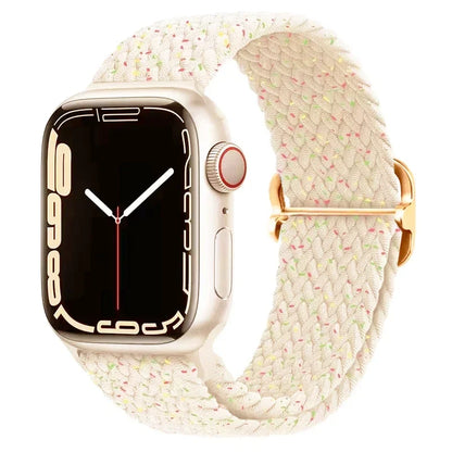 Braided Solo Loop Apple Watch Ultra Band – Elastic Nylon Sport Bracelet for iWatch SE, Series 3–9 (38mm–49mm) Strap