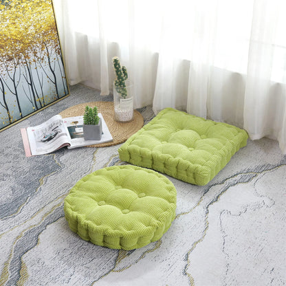 Meditation Floor Square Pillow – Thick Tufted Cushion for Yoga, Balcony, Chair & Seating