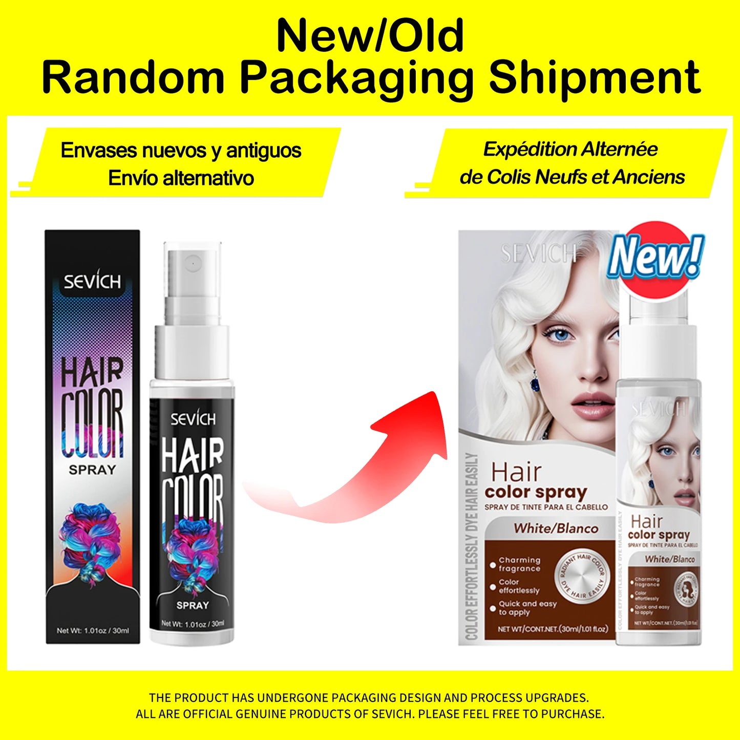 30ml Temporary Hair Color Spray - Instant DIY Hair Dye for Halloween, Parties, Costumes & Creative Hair Styling