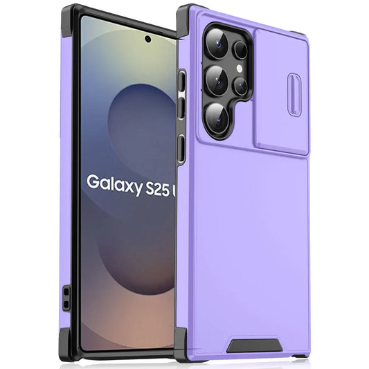 Slide Camera Armor Matte Samsung Case – Shockproof Cover for Galaxy S20–S25 Ultra/Plus/FE & Note 20 Ultra