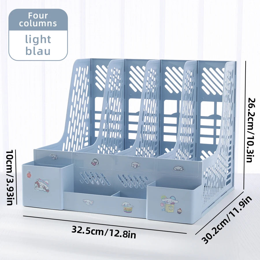 Multi-Color File Rack Folder Storage Box, Desktop File Box, Multi-Functional File Basket, Multi-Layer Shelf, Office Bookshelf Organizer