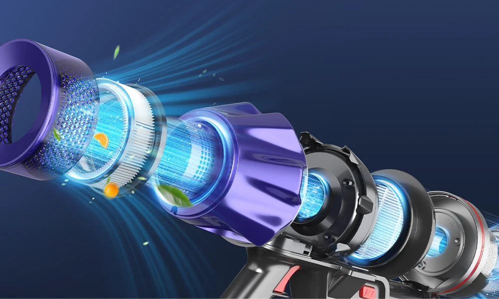 Laresar V7 500W Cordless Handheld Vacuum Cleaner – 50000Pa Suction Power, 60 Min Runtime, Smart Home Dust Cup Cleaner