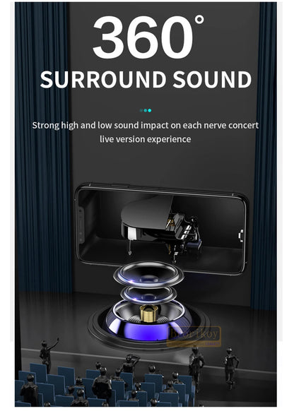 Metal Mini Wireless Bluetooth Speaker — HiFi Portable Subwoofer with Super Bass Stereo for Mobile, PC & Music Playback