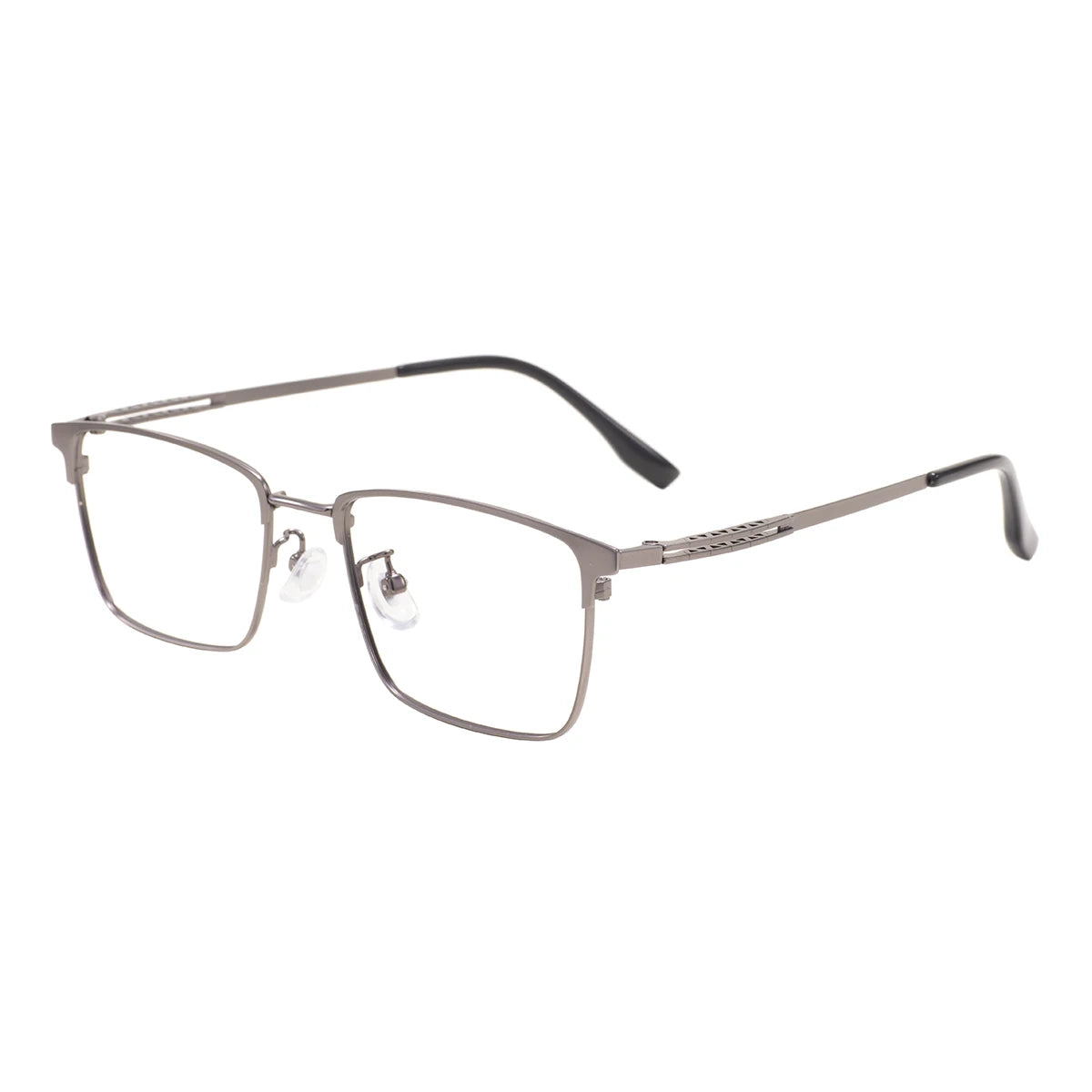 Comfortable Rectangular Men’s Business Glasses – Full Rim Browline Metal Frame for Optical Prescription Lenses