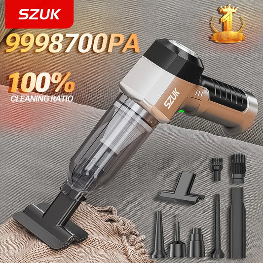 SZUK 9998700PA Car Vacuum Cleaner – Strong Suction Cordless Handheld Portable Cleaning Machine