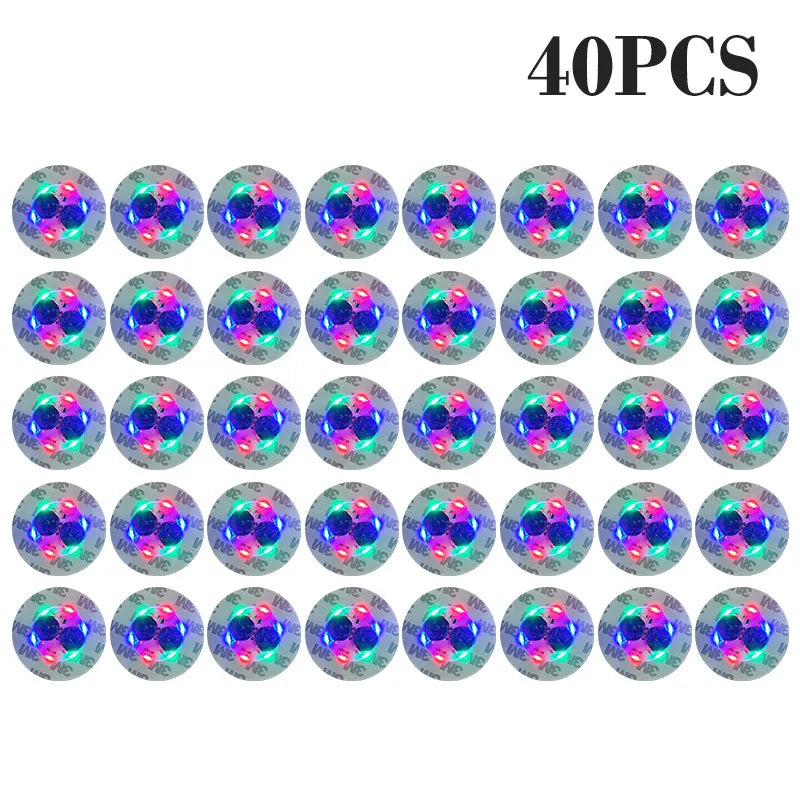 100-Pack LED Tableware Mats & Luminous Cup Stickers — Colorful Flashing Bottle Coasters for Bar, Stall, and Party Lighting