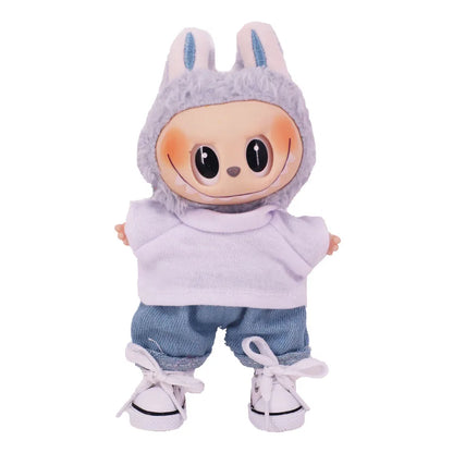 Labubu 17cm Doll Clothes Set — Plush Doll Accessories for Girls’ Birthday & Christmas Gifts