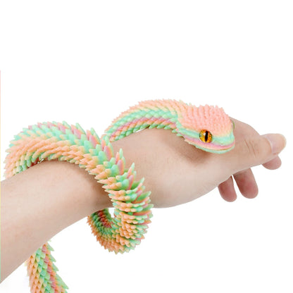 3D Printed Snake Egg Action Figure – Creative Stress Relief Rotatable Desktop Ornament & Anime-Inspired Toy Gift