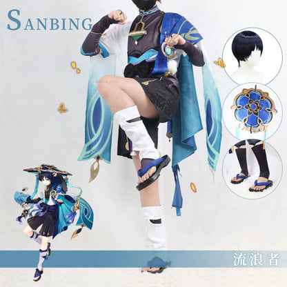 Scaramouche Wanderer Cosplay Accessory - Kunikuzushi Bamboo Hat Vision of God 3D Printed Prop