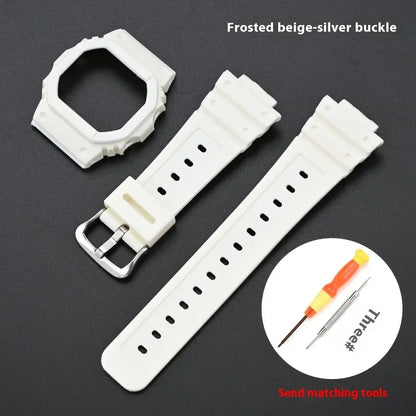 Rubber Resin Watch Case and Strap for Casio G-Shock - Replacement Band for DW-5600, GW-M5610, GW-B5600 and G-5600 Models