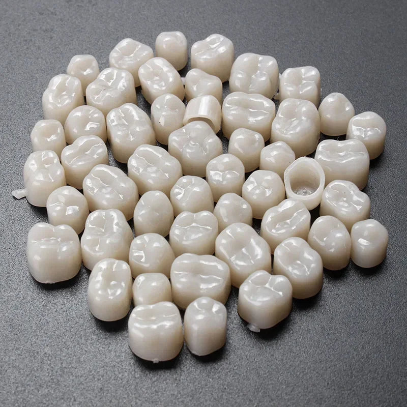 60pcs Resin Teeth Dentistry – Temporary Crown Material for Anterior & Molar Teeth, Oral Care Protection, Whitening & Stability