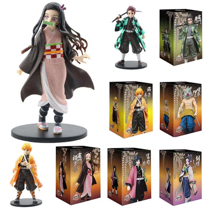 Anime Demon Slayer Kimetsu no Yaiba Figures – Kamado Tanjirou, Agatsuma Zenitsu & Nezuko PVC Action Models
