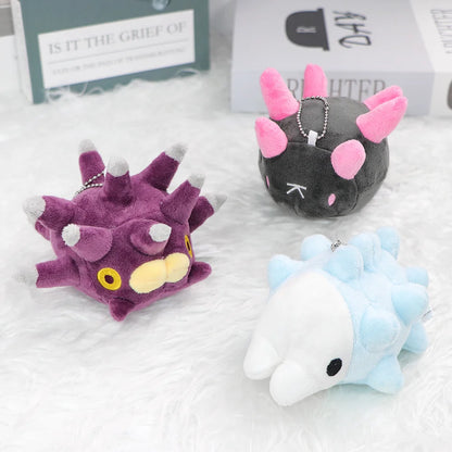 Snom Sea Cartoon Plush Doll - Cute Pyukumuku Sea Urchin Plush Keychain & Kawaii Birthday Gift