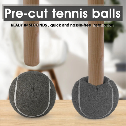 4pcs Precut Walker Tennis Balls – Heavy Duty Felt Pads for Furniture Legs & Floor Protection