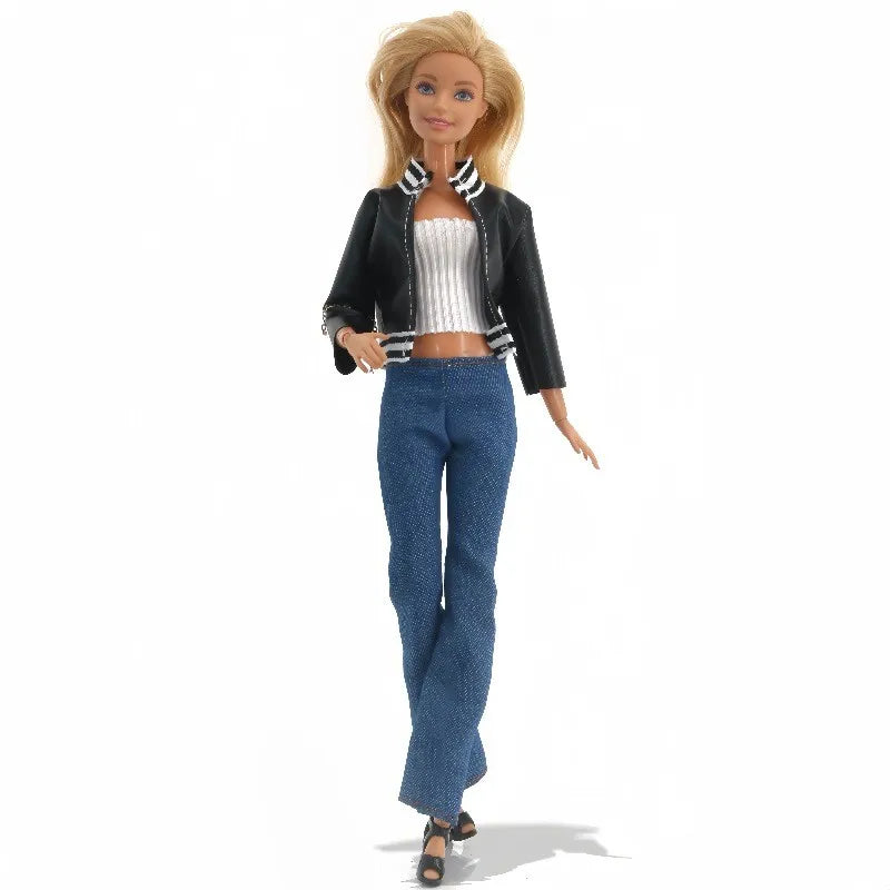 Fashion Doll Clothes for Barbie – Casual Dress, Pants & Trousers Outfit Accessories for Girls Gift Toy