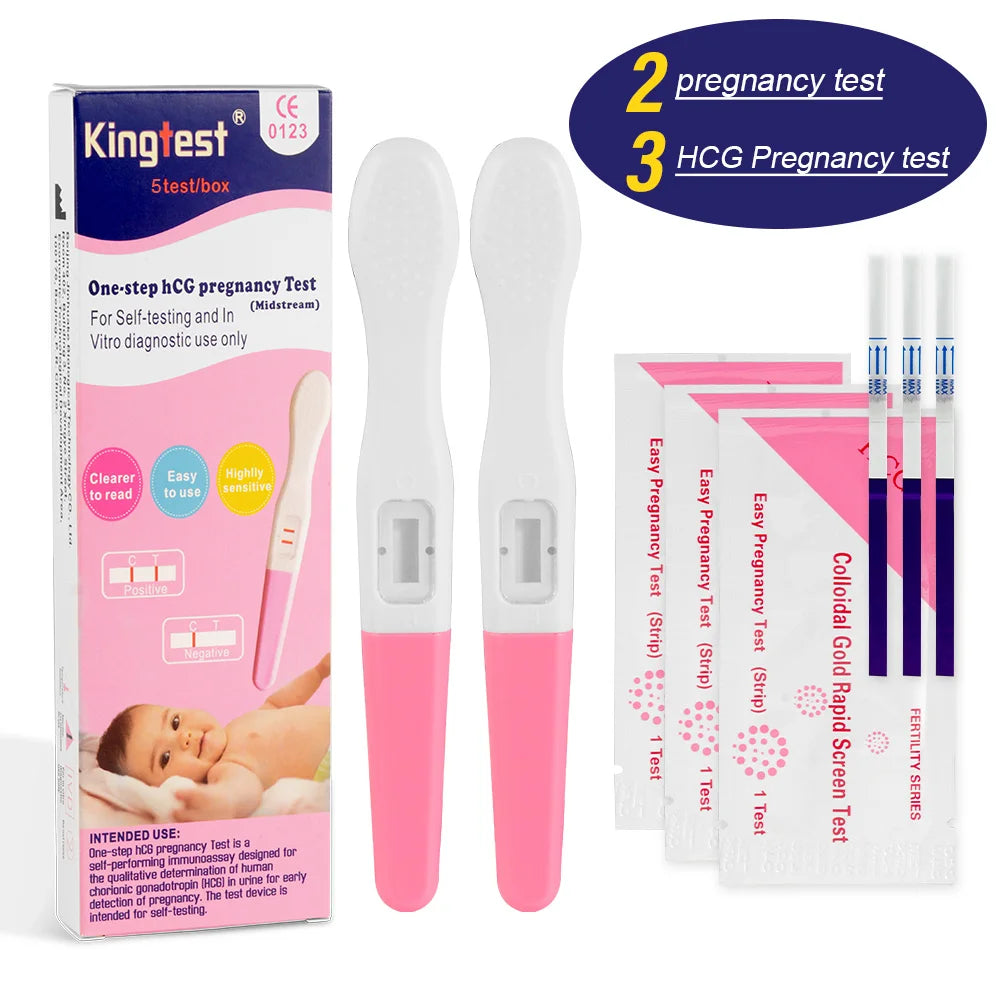 Pregnancy Test Strips – Early Detection HCG Test for Women, Over 99% Accurate, 5 Count
