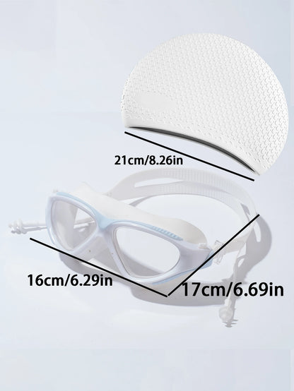 Seasprint Swimming Goggles - Anti-Fog UV Protection Waterproof Adjustable Silicone Swim Glasses