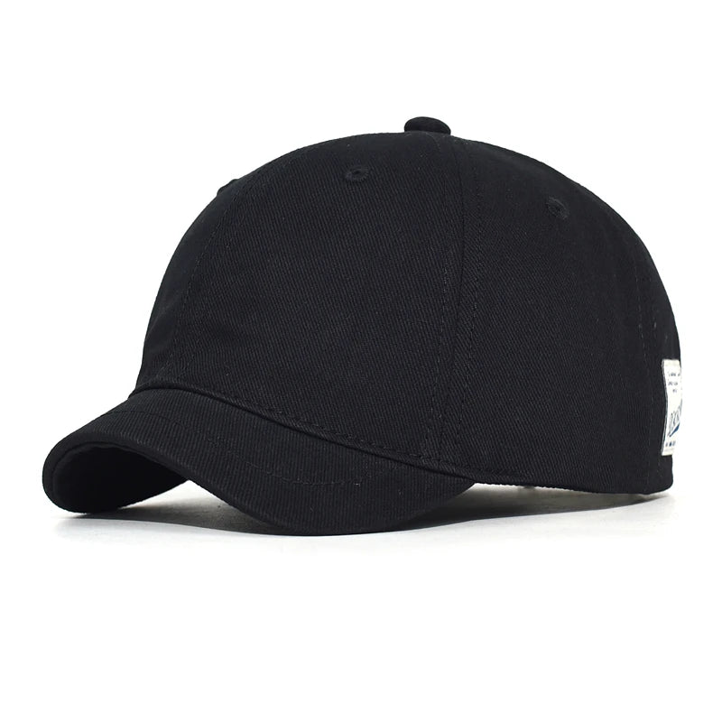Men's & Women's Short Brim Cotton Baseball Cap – Vintage Casual Dad Hat, Adjustable Trucker Style with Nylon Fastener Tape