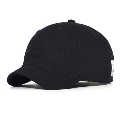 Men's & Women's Short Brim Cotton Baseball Cap – Vintage Casual Dad Hat, Adjustable Trucker Style with Nylon Fastener Tape