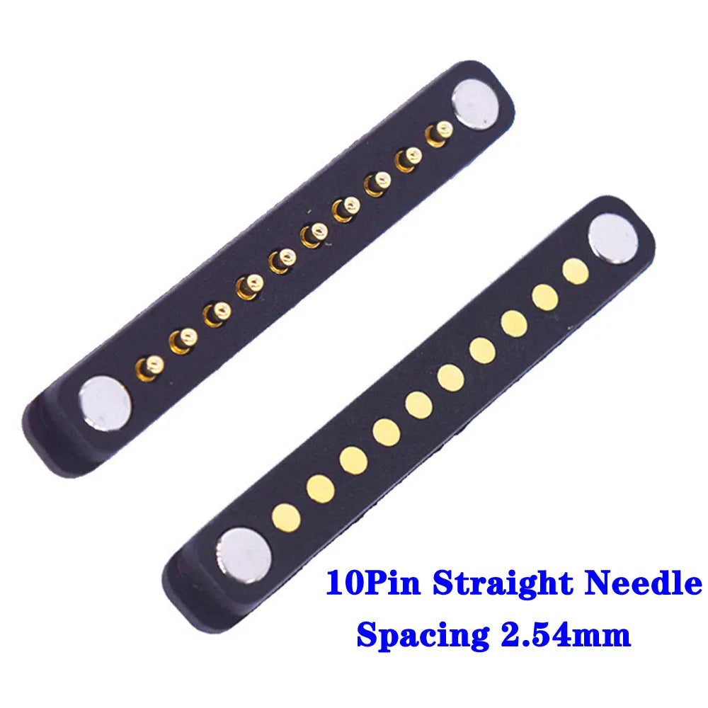 2-Pin Waterproof Magnetic Pogo Pin Connector - 2.8mm Pitch Spring-Loaded Male/Female DC Power Socket with Ears