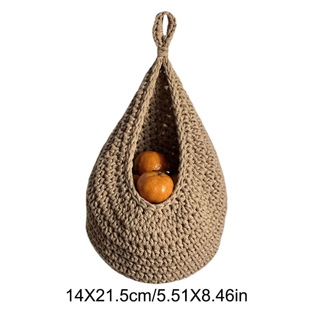 Wall Mount Rattan Flower Basket - Woven Hanging Planter Vase for Garden, Balcony & Home Decor