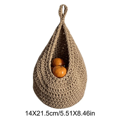 Wall Mount Rattan Flower Basket - Woven Hanging Planter Vase for Garden, Balcony & Home Decor