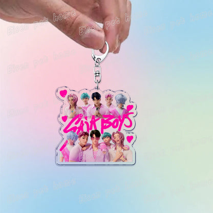 Kpop Demon Hunters Huntrix Saja Boys Keychain Bag Charm Rumi Zoey Jinu Ramen Keyring Fans Gift