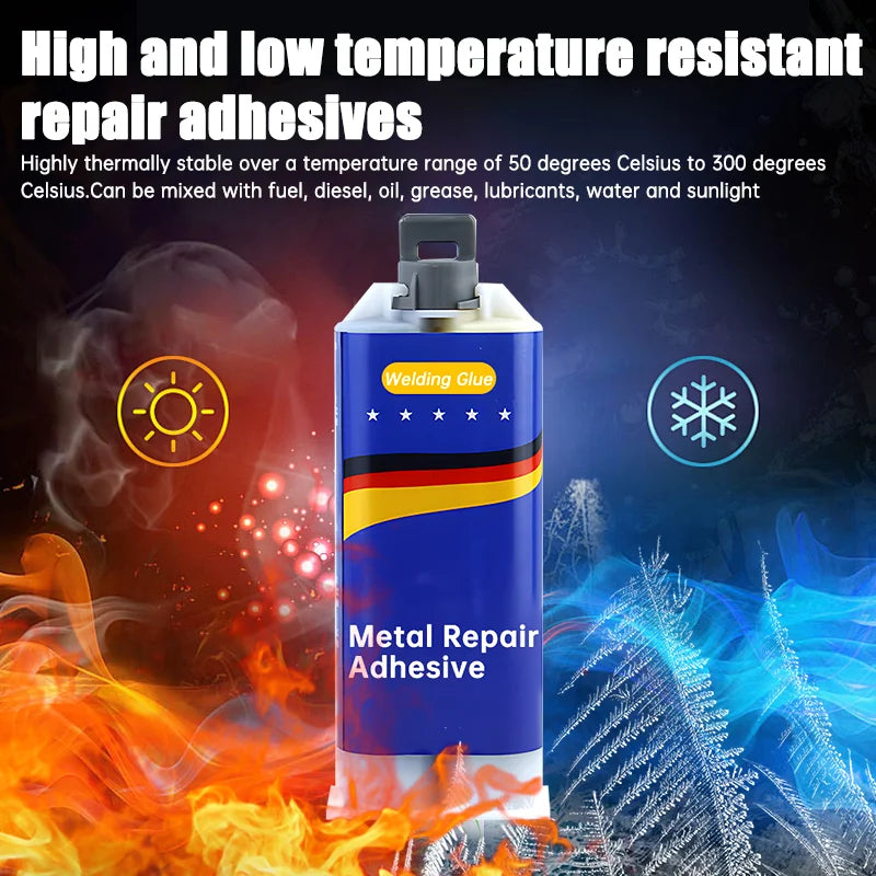 2-in-1 Metal Repair Paste – High Strength Cold Welding Glue & AB Casting Sealant for Metal Defects