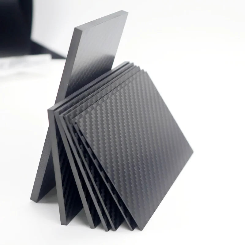 Real Carbon Fiber Plate 125×75mm - High-Strength Composite Sheet for Drone DIY Projects, 0.5–5mm Thickness