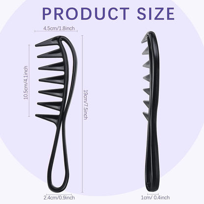 Wide Tooth Shark Plastic Comb for Men - Barber Styling & Hairdressing Tool, Ideal for Clipping, Curling, and Scalp Massage