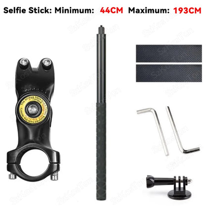 Motorcycle & Bicycle Selfie Stick Mount – Handlebar Bracket for Insta360 X5/X4/X3 & GoPro Hero 13-8