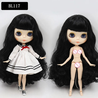 ICY DBS Blyth Doll – 1/6 BJD Customized Nude Joint Body, White Skin Glossy & Matte Face, 30cm Girl Toy Gift