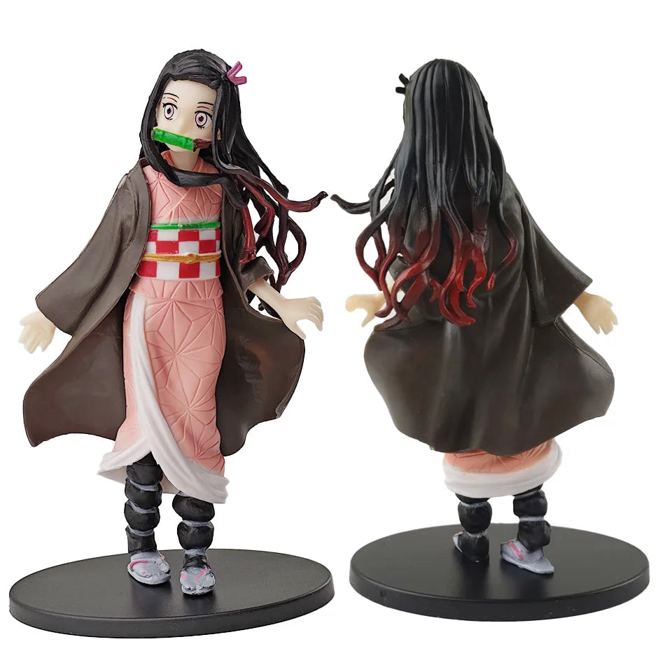 Demon Slayer Kimetsu No Yaiba Action Figures – Tanjirou, Zenitsu & Nezuko PVC Model Toys