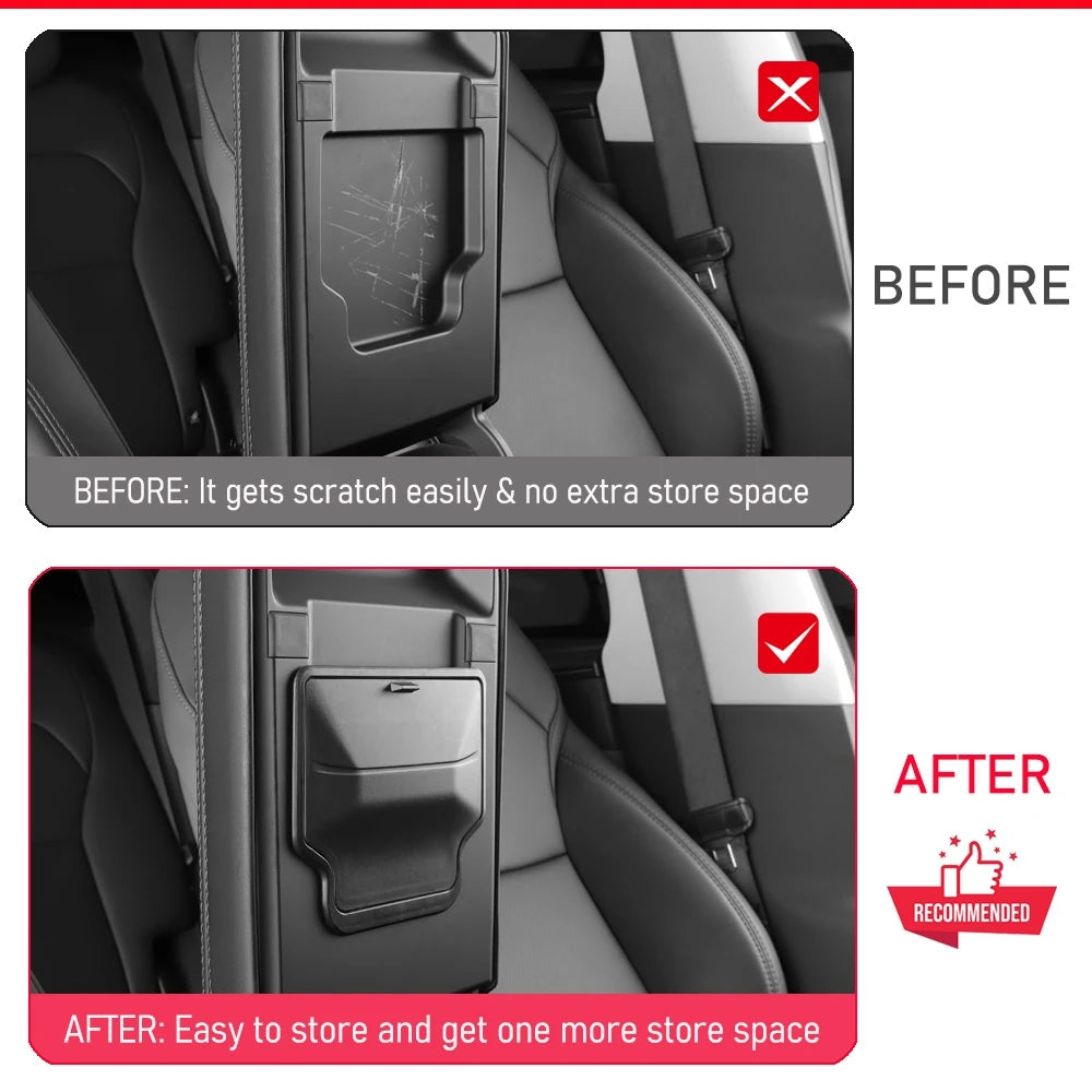 Tesla Center Console Organizer Tray – Storage Box and Cup Holder Insert for Model Y Juniper, Model 3 and Model YL (2025–2026)