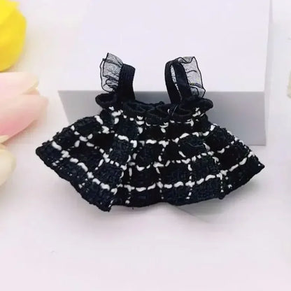 Mini Doll Clothes Outfit - Kpop EXO Labubu Idol V1 V2 Skirt & Sweater Set, Korea-Inspired Gift