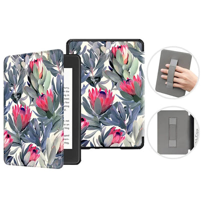 SA568B Leather Case for Kindle Paperwhite 12th Gen 2024 Signature Edition – 7-Inch Cover with Hand Strap & Auto Sleep