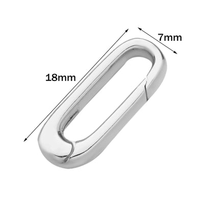 2PCS Gold Filled Oval Clasp - 14K/18K Spring Connector Carabiner for DIY Jewelry Necklace & Bracelet Making