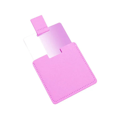 Ultra-Thin Stainless Steel Makeup Mirror - Mini Portable Pocket Hand Cosmetic Mirror & Personalized Beauty Gift