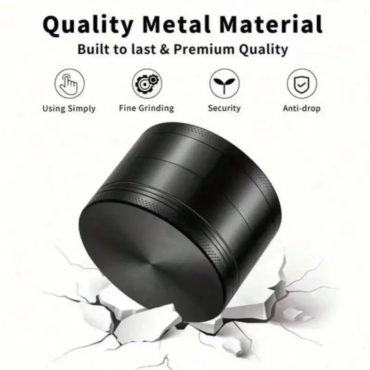 Metal Herb Grinder - Leopard Print Spice Crusher & Tobacco Grinder with Grinding Teeth