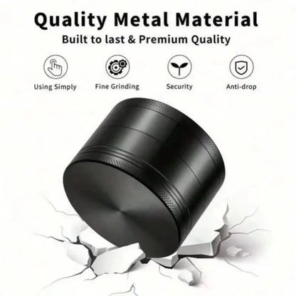 Metal Herb Grinder - Leopard Print Spice Crusher & Tobacco Grinder with Grinding Teeth