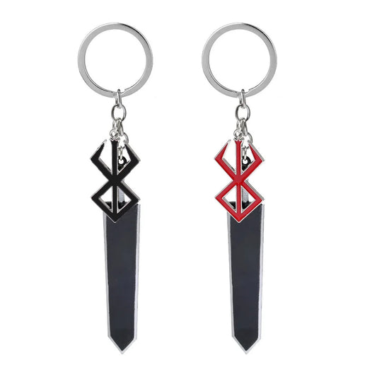 Berserk Dragonslayer Sword Keychain – Anime Game Key Ring Backpack Bag Pendant Jewelry for Men Fans Gift Accessories
