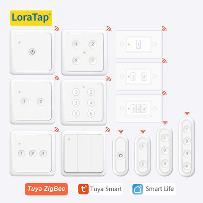 LoraTap ZigBee 3.0 Wireless Smart Scene Controller – 13-Key Push Button Remote EU/US Compatible Tuya Smart Life Automation Switch