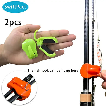 2-Piece Quick-Attach Fishing Rod Clip - Tool-Free One-Hand Holder for 2-Piece Freshwater Rods & Tackle Organization