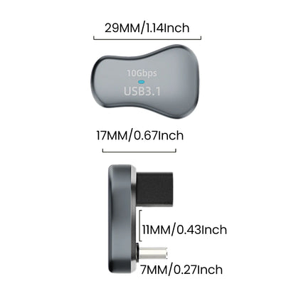 Steam Deck Type-C Adapter – USB-C Male to Type-C & USB Female Converter for Handheld Game Console