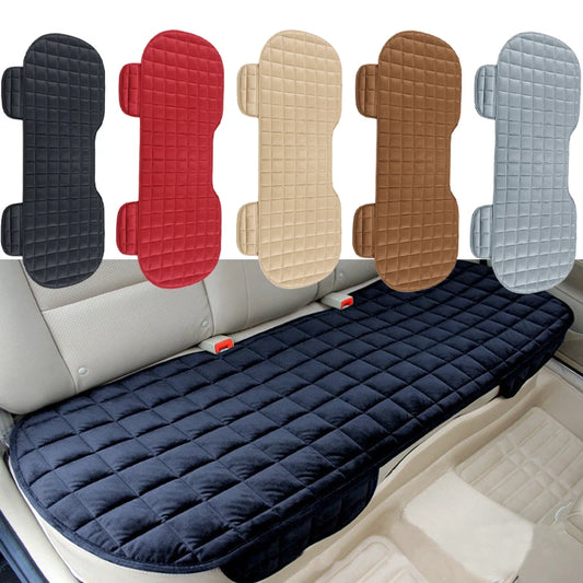 Universal Winter Car Seat Cover Set – Front & Rear Flocking Cloth Anti-Slip Warm Cushion Mat for Car, SUV, Van & Truck Interior Protection