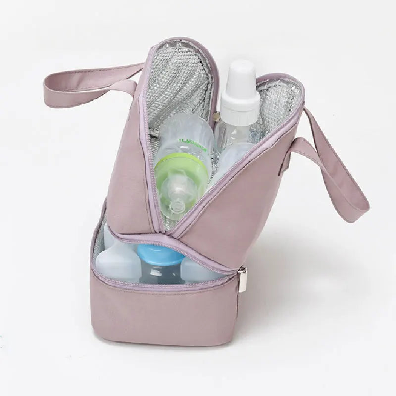 Double-Layer Breast Milk Storage Bag – Insulated Breastfeeding Cooler for Fresh Preservation, Maternity Pump Travel Bag