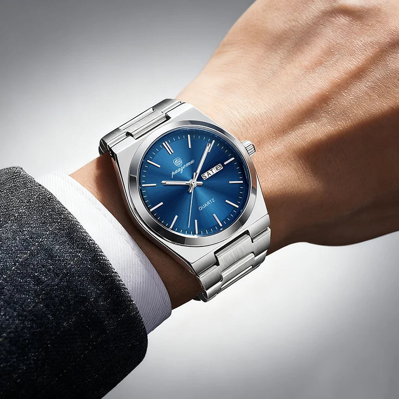 PAAZOMU Ultra Thin Minimalist Quartz Watch – Waterproof Luminous Wristwatch for Men & Women, Comfortable Everyday Style