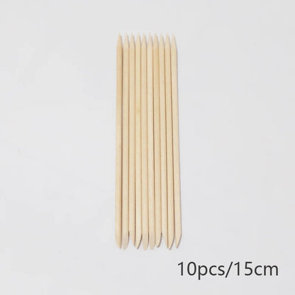 Lurayee Orange Wood Nail Cuticle Pusher – Manicure Tool for Nail Art, Gel Polish, and Nail Design