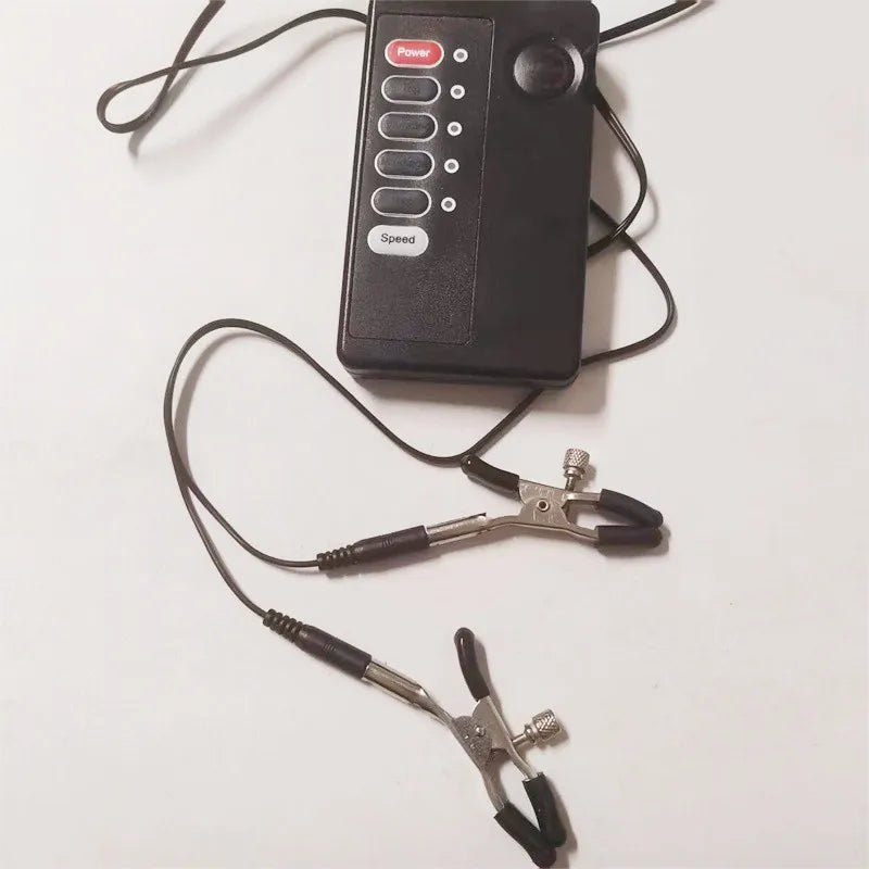 Electric Nipple Clamps and Stimulation Clips - Adult Sensory Play Accessories for Couples and Intimate Use